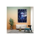 GAAGART Metal Çerçeveli Temperli Cam Tablo Neon Renkli Psykodelic 70 x 100 gartNM4871