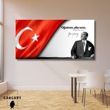 Gaagart Panoramik Kanvas Makam Panosu Atatürk ve Bayrak “öğretmen, Yıllar Sonra Ödülünü Alır.”