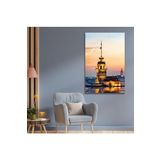 GAAGART Tekli Dikey Kanvas Duvar Tablosu İstanbul Kız Kulesi ve Ay 30 x 40 gartNM7121