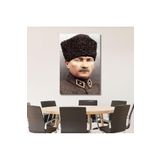Gaagart Tekli Dikey Kanvas Duvar Tablosu Kalpaklı Atatürk Portresi, 40 X 60