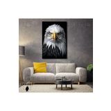 Gaagart Tekli Dikey Kanvas Duvar Tablosu Karşıdan Kara Kartal Yakın Çekim, 100 X 150
