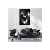 Gaagart Tekli Dikey Kanvas Duvar Tablosu Siyah Beyaz Kartal, 70 X 100