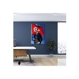 Gaagart Tekli Dikey Kanvas Duvar Tablosu Türk Bayrağı Ve Kemal Atatürk, 70 X 100