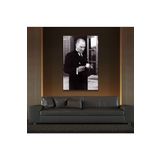 GAAGART Tekli Dikey Kanvas Ofis Tablosu Kahve İçen Atatürk Portresi 30 x 40 gartNM7051