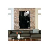 GAAGART Tekli Dikey Kanvas Ofis Tablosu Siyah Beyaz Atatürk Portresi 60 x 90 gartNM7060