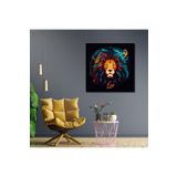 GAAGART Tekli Kare Kanvas Astroloji ve Burç Tablosu Aslan Burcu 50 x 50 gartNM8219