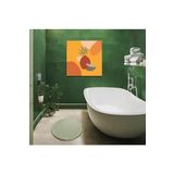GAAGART Tekli Kare Kanvas Banyo Tablosu Sarı Renkli Şekiller 40 x 40 gartNM8269