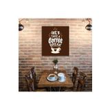 GAAGART Tekli Kare Kanvas Duvar Tablosu Kahve Köşesi Coffee Time 40 x 40 gartNM8251