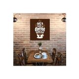 GAAGART Tekli Kare Kanvas Duvar Tablosu Kahve Köşesi Coffee Time 50 x 50 gartNM8252
