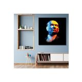 GAAGART Tekli Kare Kanvas Tablo Yüksek Kalite Renkli Atatürk Portresi 40 x 40 gartNM8098