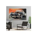 Gaagart Tekli Yatay Kanvas Duvar Tablosu Mercedes Benz Klasik Araba, 90 X 60