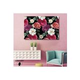 Gaagart Tekli Yatay Kanvas Salon Duvar Tablosu Pembe Beyaz Çiçekler, 120 X 80