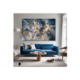 Gaagart Tekli Yatay Mermer Görünümlü Soyut Kanvas Salon Duvar Tablosu, 60 X 40
