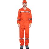 Gabardin 16/12 Reflektörlü Turuncu Iş Tulumu - 2XL