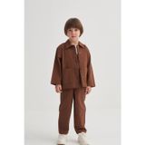 Gabardin Ceket 2-7 Yaş Kahve