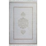 Gabardin Halı Miranda Serisi 4017 Akrilik Halı Salon Oturma Odası Halısı Krem