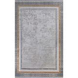 Gabardin Halı Morena Serisi 17151 Akrilik Halı Salon Oturma Odası Halısı Gri