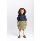 Gabardin Kız Çocuk Etek Yeşil