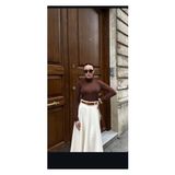 Gabardin Kumaş Beyaz Prenses Etek - XS