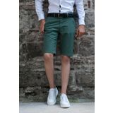 Gabardin Kumaş Bitik Desenli Pamuklu Regular Fit Chino Yan Cep Erkek Şort