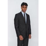 Gabardin Mono Yaka Astarlı 6 Drop Comfort Fit Rahat Kesim Takım Elbise 1001220010 Siyah