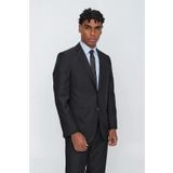 Gabardin Mono Yaka Tek Yırtmaç 6 Drop Comfort Fit Rahat Kesim Basic Takım Elbise 1001230010 Siyah
