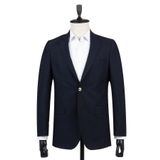 Gabardin Mono YakaTek Yırtmaç 6 Drop Comfort Fit Rahat Kesim Basic Ceket 1002230006 Lacivert