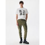 Gabardin Regular Kargo Yeşil Pantolon