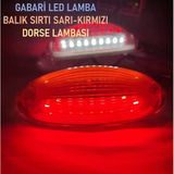Gabari Led Balık Sırtı Dorse Lambası Sarı-Kırmızı 12-24 Volt 1 Adet