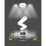 Gabbiano (Beyaz Kasa, Beyaz Işık) Ledli Modern Sarkıt Linear LED Avize Salon Mutfak Oturma Odası Yatak Odası Antre Hol LED