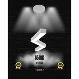 Gabbiano (Gri Kasa, Beyaz Işık) Ledli Modern Sarkıt Linear LED Avize Salon Mutfak Oturma Odası Yatak Odası Antre Hol LED