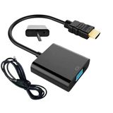 Gabble Hdmı To Vga Çevirici 1080P | 3.5Mm Ses Çıkışlı | Hdmı Erkek Vga Dişi
