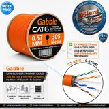 Gabble Turuncu Cat6 Dış Ortam Zırhlı Utp Ethernet Kablosu 305 Metre 23 Awg 0.57Mm Network