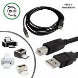 Gabble Usb 2.0 Yüksek Hızlı Yazıcı Kablosu 3 Metre Ferrit Filtreli Pc Printer Bağlantı Kablosu