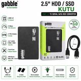 Gabble Usb 3.0 2.5 İnç Sata Hdd Ssd Hard Disk Kutusu 6Tb Destek Vidasız Siyah