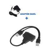 GABBLE USB To 2.5-3.5 Inç Sata Çevirici + 12 Volt Adaptör DAHİL
