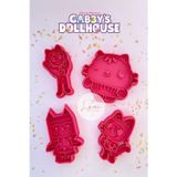 Gabby Dollhouse Kedi Kurabiye Kek Şeker Kurabiye Kalıbı ve Hamur Şekillendirici (Set)
