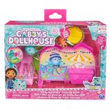 Gabby's Dollhouse Deluxe Room oyun seti, yavru deniz gergedanı, mobilya parçaları ve tematik aksesuarlar ile parti odası, 3 yaş ve üzeri