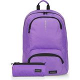 Gabol Okul Sırt Çantası ve Kalem Çantası Seti Lila Orijinal 3 Bölmeli Unisex Çocuk İlkokul ve Ortaokul Çantası ve Tek Bölmeli Fermuarlı Kalemlik - 34 x 46 x 13 cm
