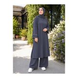 GABRA Pantolon tunik gri yazlık tesettür ikili takım
