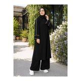 GABRA Pantolon tunik siyah yazlık tesettür ikili takım