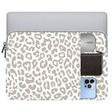 GABraden Dizüstü Bilgisayar Çantası 13 13.3 13.6 14 inç, Cep Suya Dayanıklı Dayanıklı Bilgisayar Çantası 13 inç MacBook Pro/Air,iPad Pro12.9, Dell, Chromebook, HP, Yüzey (Gri Leopar Çita) ile Uyumlu