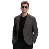 Gabriel Spor Erkek Blazer Ceket Slim Fit Kahverengi 48