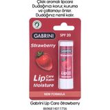 Gabrini Lip Care Strawberry Şeffaf Renkli Dudak Balmı - Nemlendirici ve Koruyucu Etki SPF 20