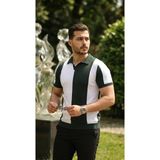 Gacha Erkek Kısa Kollu Polo Yakalı Blok Desenli Triko Bluz - Yeşil - Standart