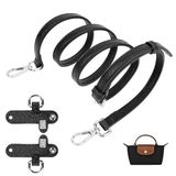 GADITIEK Longchamp Mini ayarlanabilir omuz askısı, tokasız, kadın çantası, evrensel, delme gerekmez - kahverengi, her durum için pratik ve sağlamdır, Siyah/Siyah, Peut être ajusté, Modern