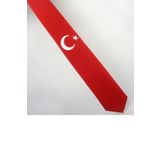 Gaffy AK-01 Ay Yıldız Desen Dokuma Kırmızı Kravat