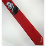 Gaffy AK-04 Atatürk Ve İmza Desenli Dokuma Kırmızı Kravat