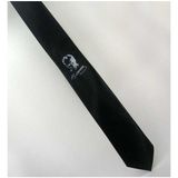 Gaffy AK-09 Atatürk Ve İmza Baskili Slim Fit Saten Siyah Kravat