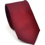 Gaffy Cravatte Lacivert Nokta Desenli Bordo Dokuma Kumaş Mendilli Slim Fit Kravat // SDK-2510-3